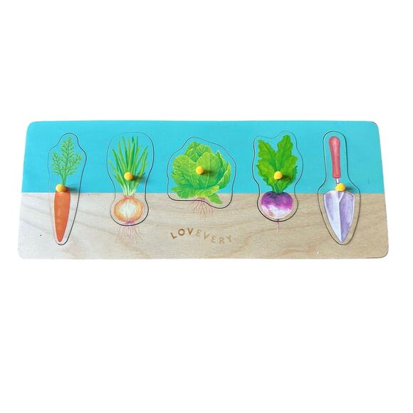 Lovevery Community Garden Vegetable Puzzle Adventurer play kit 16-18 months - Picture 1 of 5